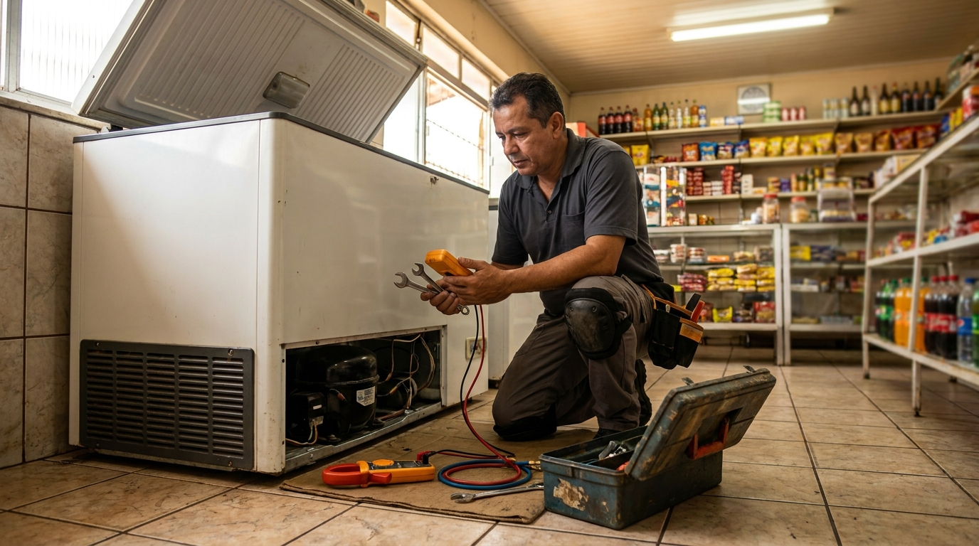Técnico de conserto de freezer em residência em Belém‑PA